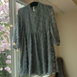 Zara lantern sleeve dress